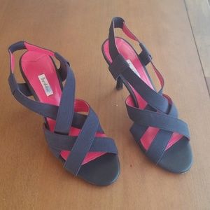 Boden navy blue strappy heeled sandals size 38 / 7
